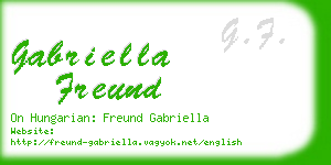 gabriella freund business card